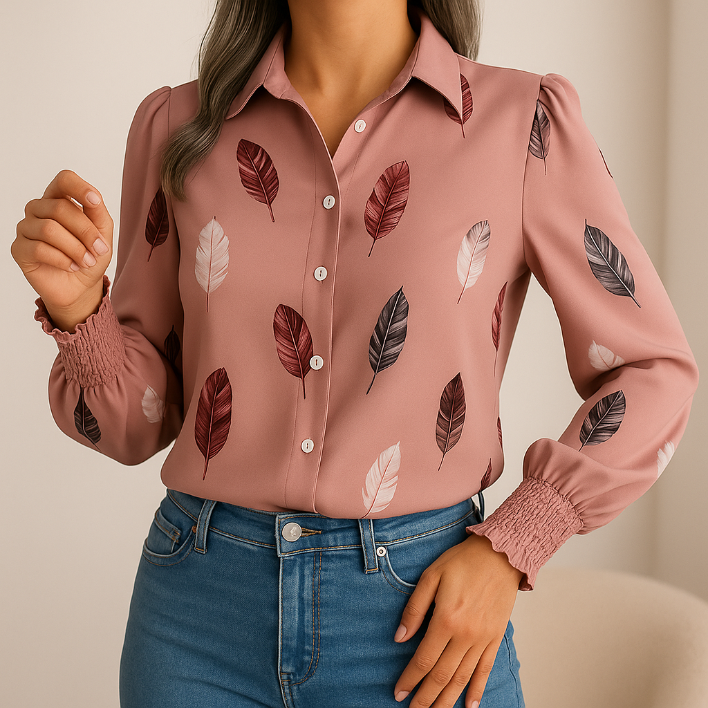 Velyne™ Stijlvolle Verenprint Blouse