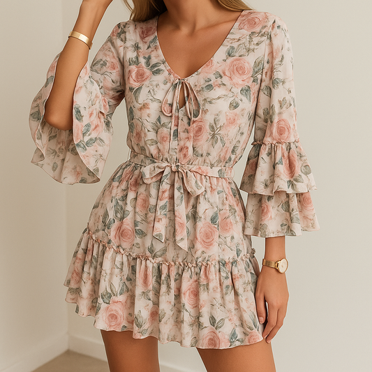 Lisara™ Elegante Bloemen Jurk