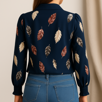 Velyne™ Stijlvolle Verenprint Blouse