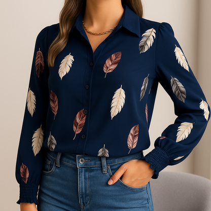 Velyne™ Stijlvolle Verenprint Blouse