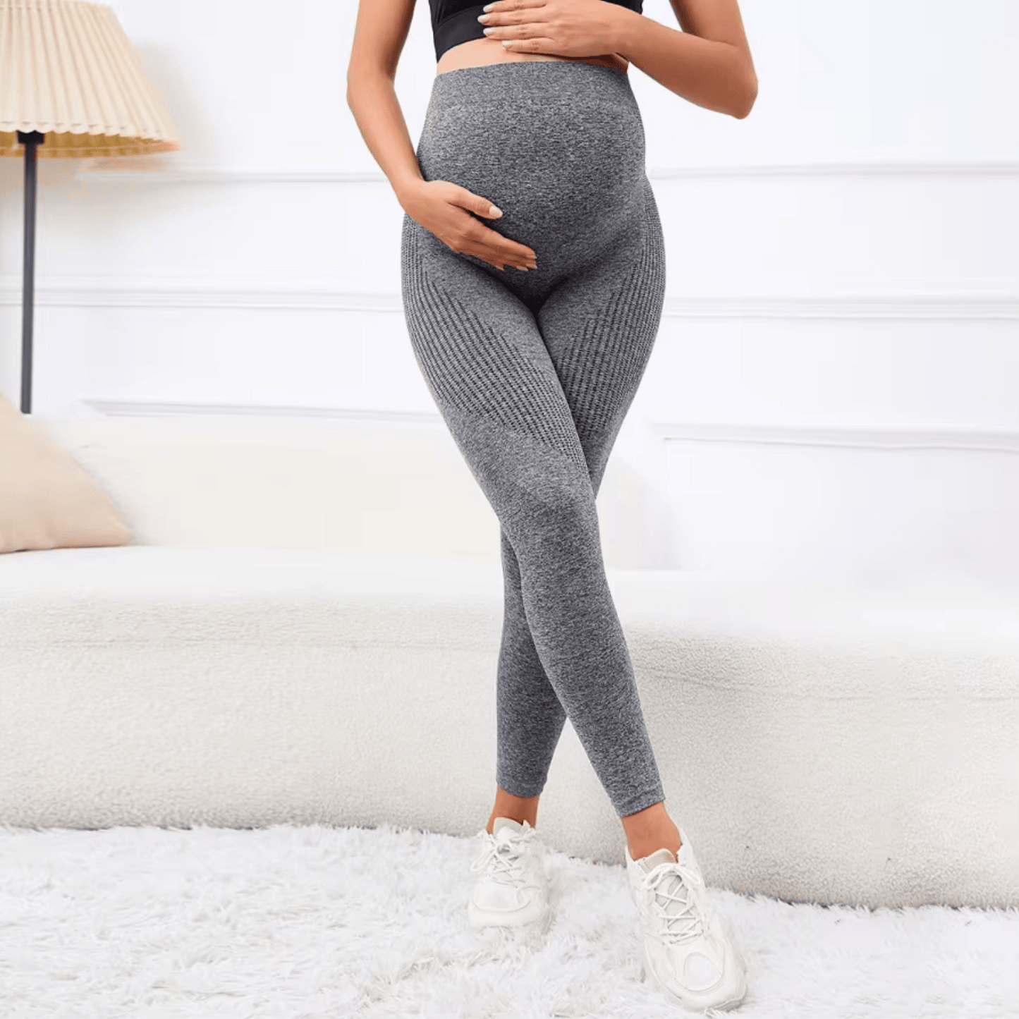 Zwangerschapsleggings – Hoge Taille Leggings met Buiksteun & Comfortabele Stretch