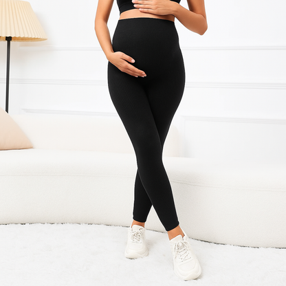 Zwangerschapsleggings – Hoge Taille Leggings met Buiksteun & Comfortabele Stretch