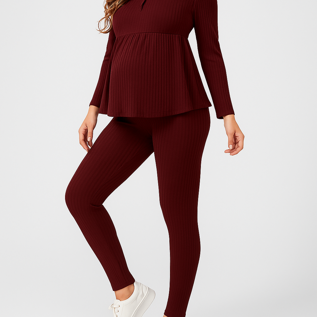 Fashion Zwangerschapsset 2-delig – Comfortabele Top & Broek met Stretch