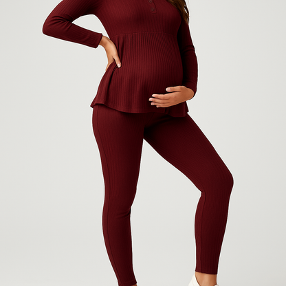 Fashion Zwangerschapsset 2-delig – Comfortabele Top & Broek met Stretch
