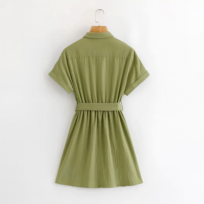 Olive Breeze Overhemdjurk - Door Bazano