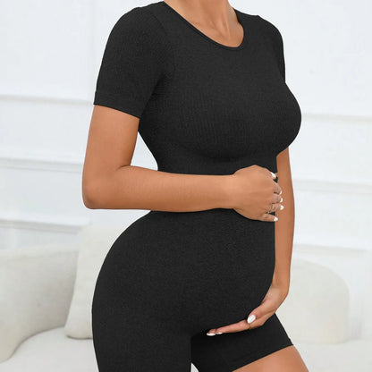 Zwangerschapsset – Naadloze 2-delige Sportieve Crop Top & Legging