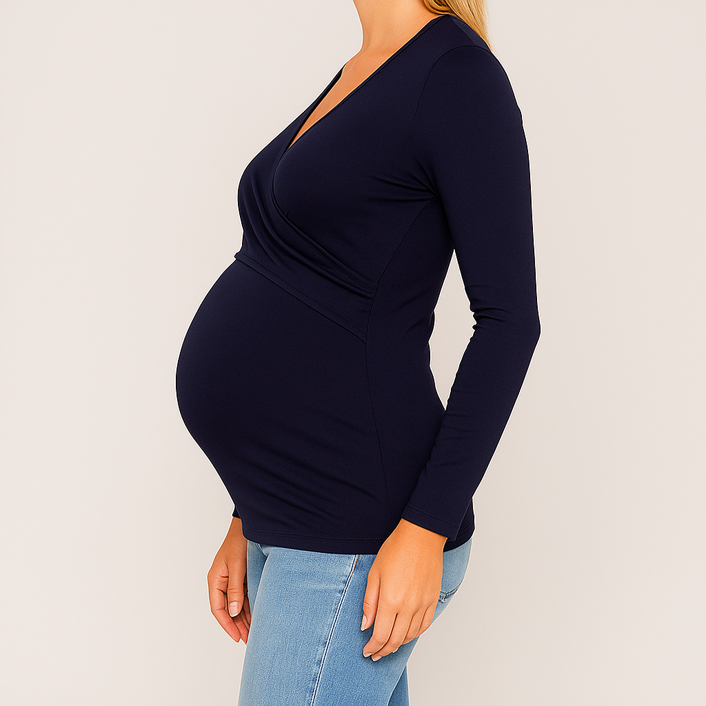 Zwangerschap Top – Stijlvolle Cross Wrap
