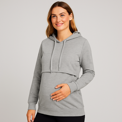 Zwangerschaps- & Voedingshoodie – Comfortabele Hoodie met Borstvoedingsfunctie