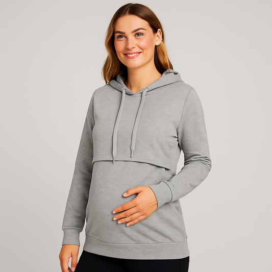 Zwangerschaps- & Voedingshoodie – Comfortabele Hoodie met Borstvoedingsfunctie