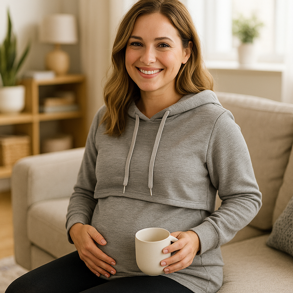 Zwangerschaps- & Voedingshoodie – Comfortabele Hoodie met Borstvoedingsfunctie
