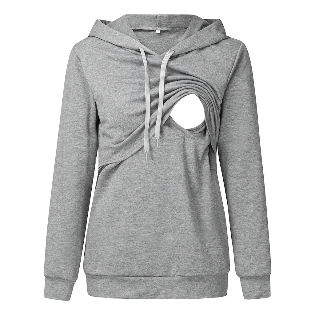 Zwangerschaps- & Voedingshoodie – Comfortabele Hoodie met Borstvoedingsfunctie